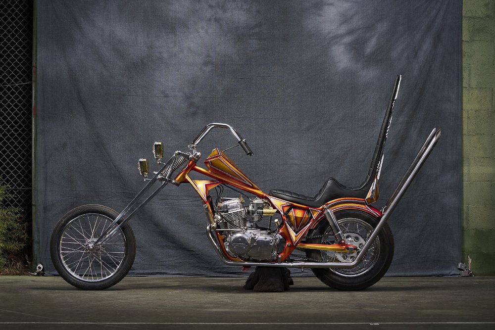 studio photo of the chopper from the left side