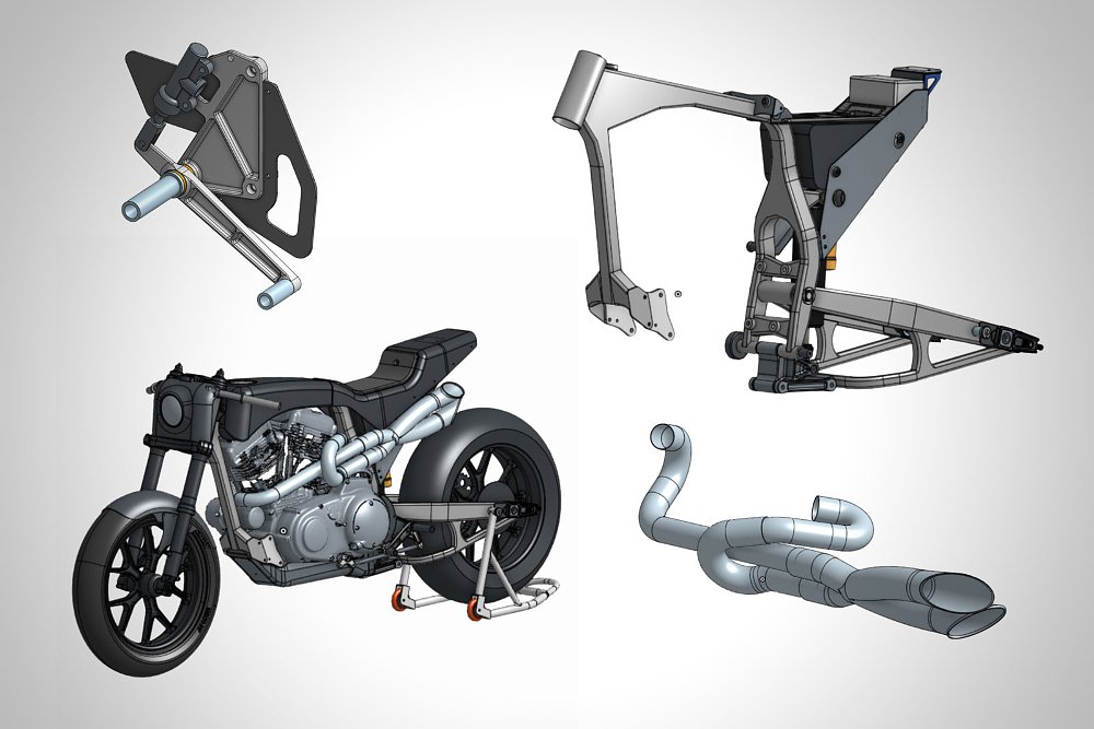 computer images of parts being designed
